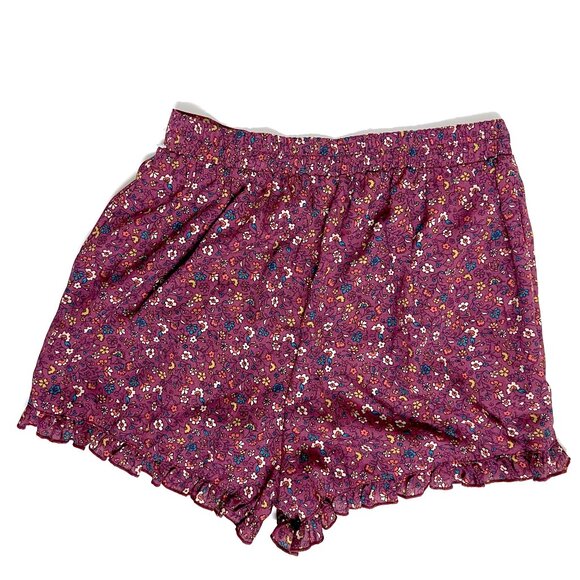 Xhilaration Floral Shorts with Ruffle Line (size small) - Picture 2 of 8